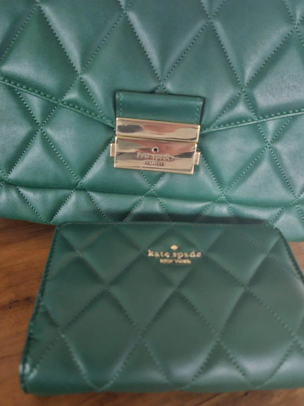 Kate Spade Emerald Quilted Leather Chain Shoulder Bag
